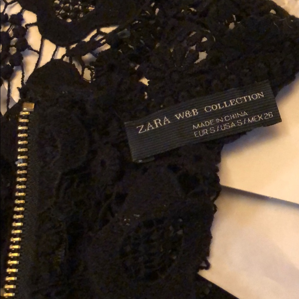 Zara Black Lace zip up dress - Picture 5 of 8